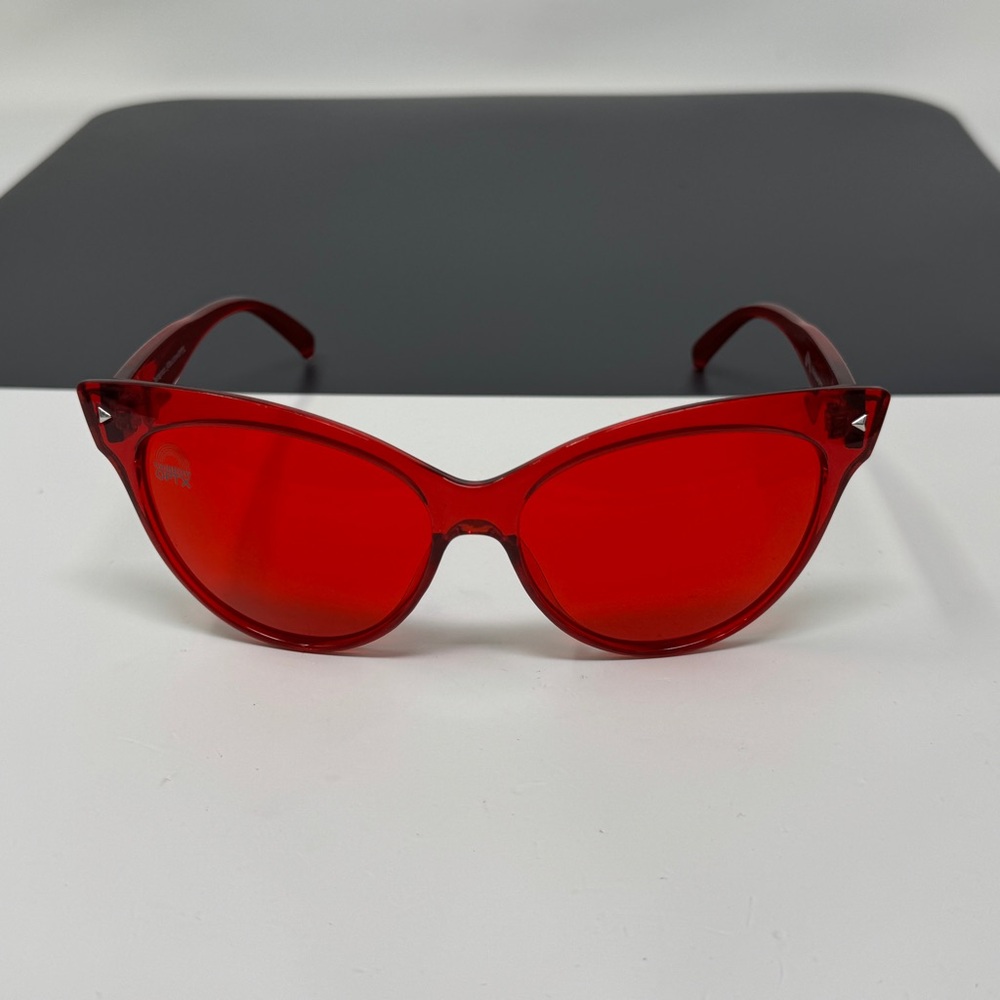 Rainbow OPTX red Sunglasses big cat eye
